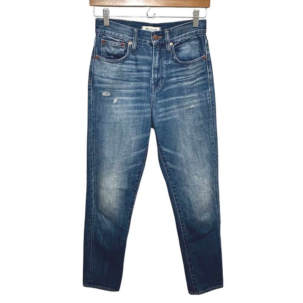 Madewell The‎ Perfect Vintage Jean High Rise Tapered Leg Blue Denim Size 25x29